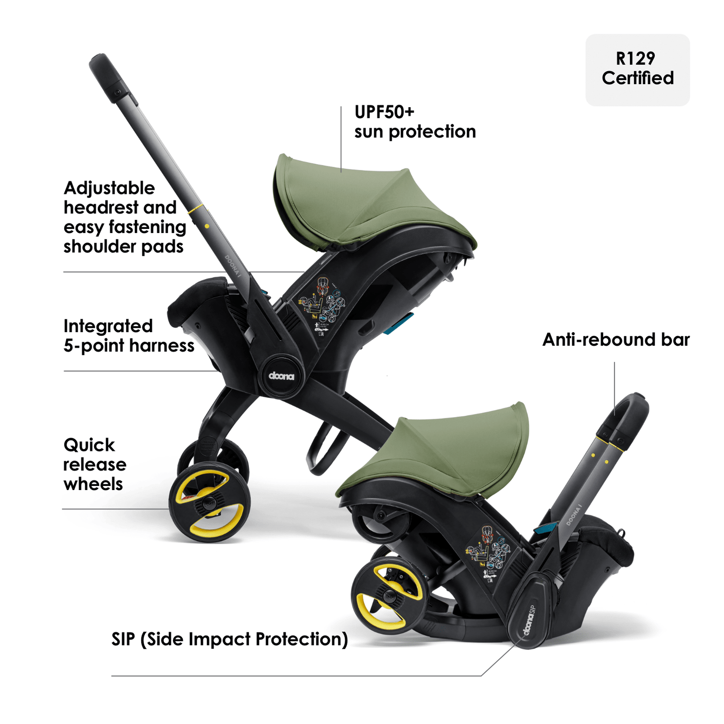Doona i Car Seat & Stroller Desert Green